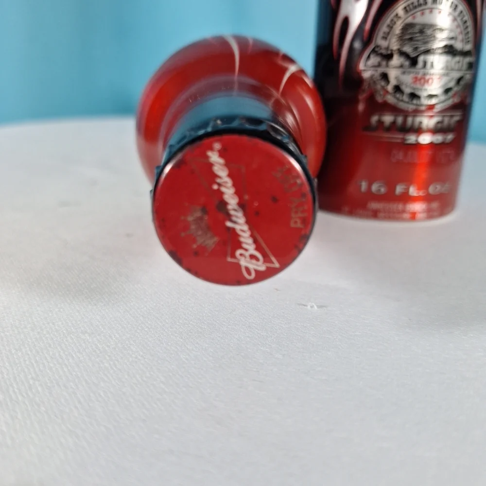 Budweiser Red and Black Flame Bottles